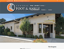 Tablet Screenshot of centralvalleyfootandankle.com